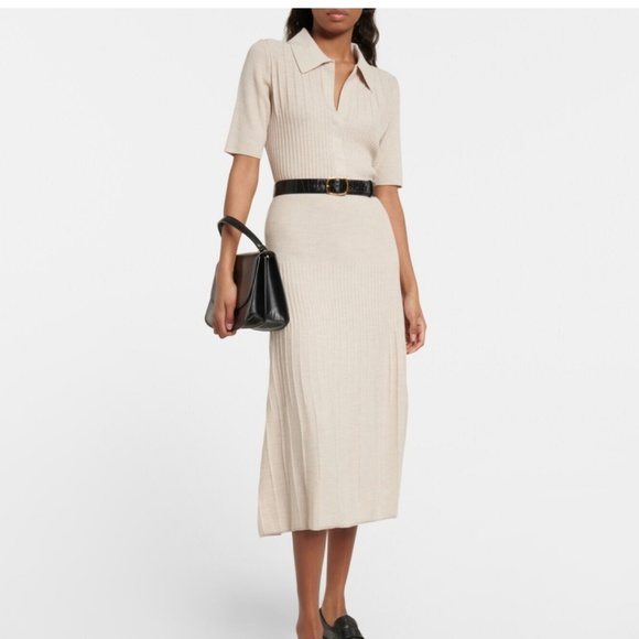 Ribbed-knit Viscose Midi Dress size XL - Picture 1 of 16